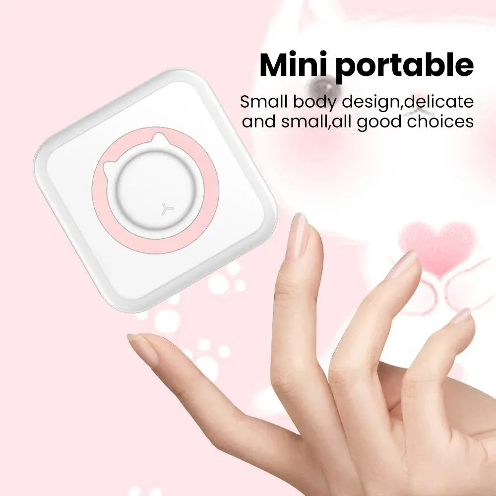 Mini Printer: Portable Bluetooth Wireless Printer for Android and iOS - Print Stickers Anywhere!"